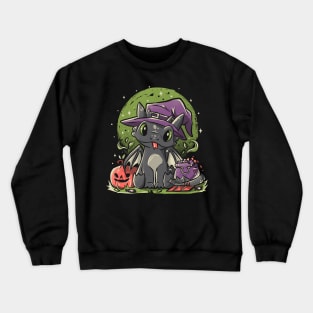 Fury Halloween  - Cute Dragon Cartoon Gift Crewneck Sweatshirt